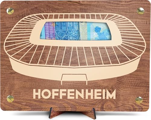 Hoffenheim XL Geldkarte aus Holz mit Ständer