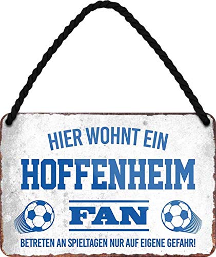 Hoffenheim Fan Blechschild 18×12 cm